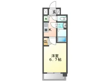 プレサンス名古屋STATIONルミアス(1K/11階)の間取り写真