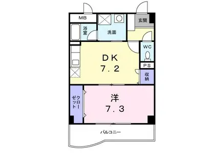 レフィナード(1DK/2階)の間取り写真