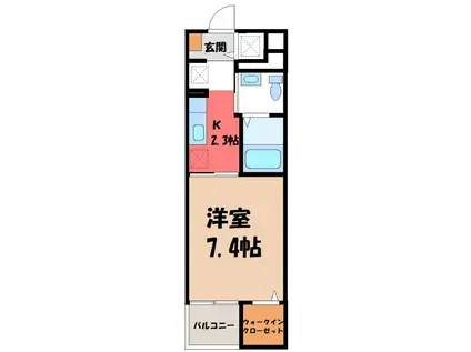 ボニート・トルチャ(1K/4階)の間取り写真