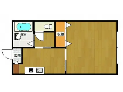 ＪＲ舞鶴線 東舞鶴駅 徒歩9分 2階建 築28年(1K/2階)の間取り写真