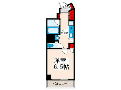 アルビオン・ソレイユ(1K/5階)の間取り写真