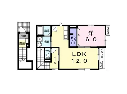 キャトル御影(1LDK/2階)の間取り写真