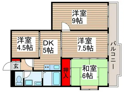 プレミール鹿浜II(4DK/2階)の間取り写真