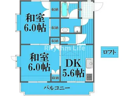 PAVILION・JS(2DK/3階)の間取り写真