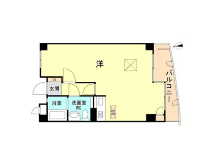 武庫之荘フレックスIII(ワンルーム/1階)の間取り写真