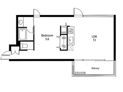 ヴィラロンド VILLA RONDO(1LDK/2階)の間取り写真