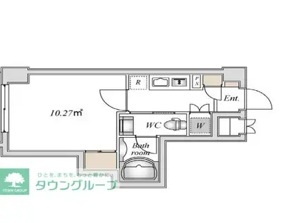 エスティメゾン登戸(1K/3階)の間取り写真
