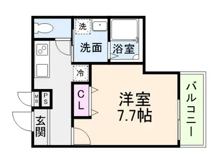 フジパレス堺白鷺III番館(1K/3階)の間取り写真