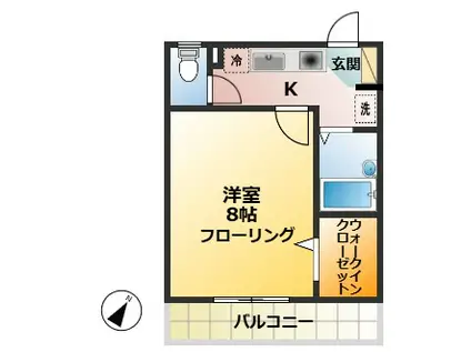 アルト・プエンテ(1K/1階)の間取り写真