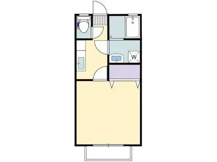 ジニアハイツ(1K/2階)の間取り写真