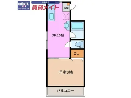 コーポイトウIII(1DK/1階)の間取り写真