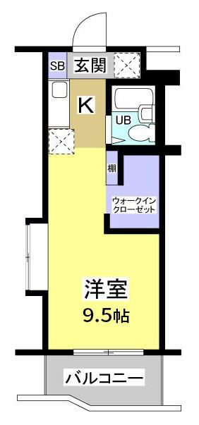 磐田グレイス第3マンション(ワンルーム/2階)の間取り写真