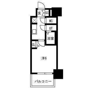 メイクスアート新栄III(1K/7階)の間取り写真