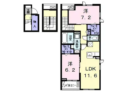ファミール本郷(2LDK/3階)の間取り写真