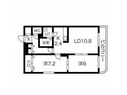 RAPHLES(2LDK/3階)の間取り写真