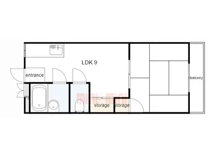 舞子台富士ハイツ(1DK/6階)の間取り写真