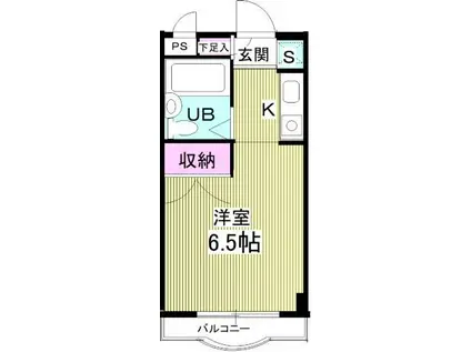 モンシャトー松戸II(ワンルーム/1階)の間取り写真