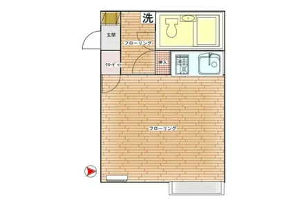 ダジュール生田(ワンルーム/1階)の間取り写真