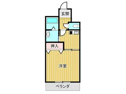 アクティブSIII(1K/1階)の間取り写真