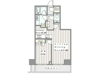 西新宿  タワーマンション  1LDK(1LDK/9階)の間取り写真