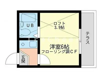 ライフピア・ロンシャン(1K/1階)の間取り写真