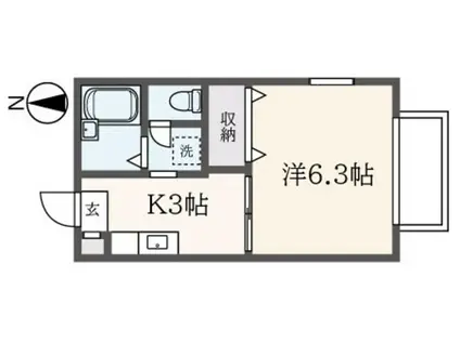 高井戸ハウス(1K/1階)の間取り写真