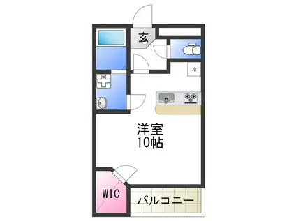 レオパレスエンディヴァーII(ワンルーム/1階)の間取り写真