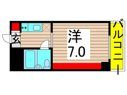 エルスタンザ亀有(ワンルーム/7階)の間取り写真