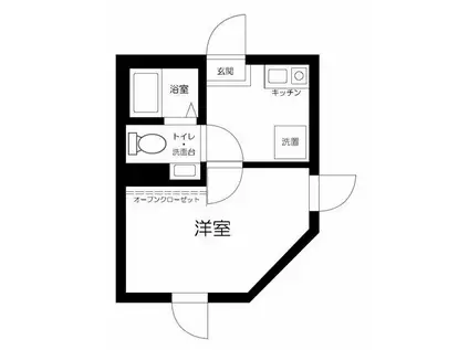 エクラ中台(1K/1階)の間取り写真