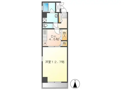 BS117(1DK/6階)の間取り写真