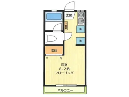 代田ハイツII(1K/1階)の間取り写真