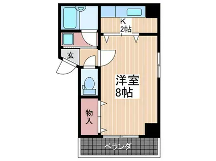 ハイレックスビル(1K/4階)の間取り写真