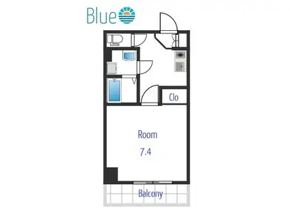 LA・PLAGE II(1K/2階)の間取り写真