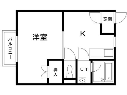 カーサヴィラ II(1K/2階)の間取り写真