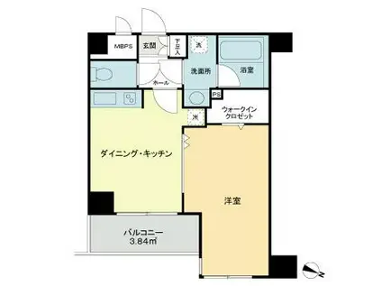 アビテ松濤(1DK/2階)の間取り写真