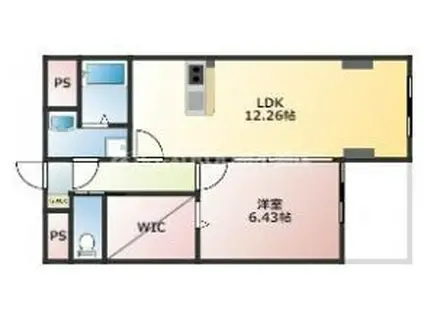 マグノリアコート(1LDK/4階)の間取り写真