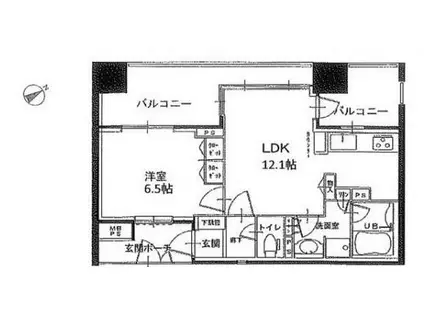 ライオンズ相模大野ステーションエアリスタ(1LDK/11階)の間取り写真