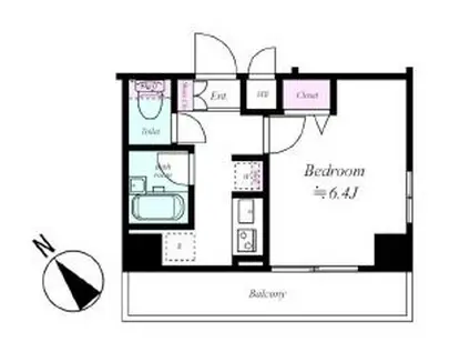 SIN-CITY駒込(1K/3階)の間取り写真