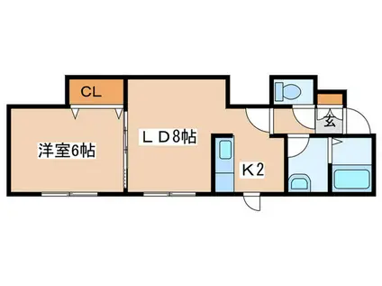 レストヒルズ白石駅 A棟(1LDK/3階)の間取り写真