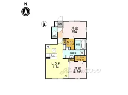 カーサフェリーチェ(2LDK/1階)の間取り写真