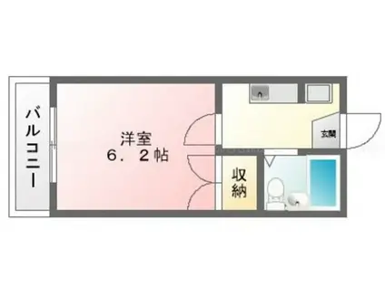 ルーエ旭川 A棟(1K/4階)の間取り写真