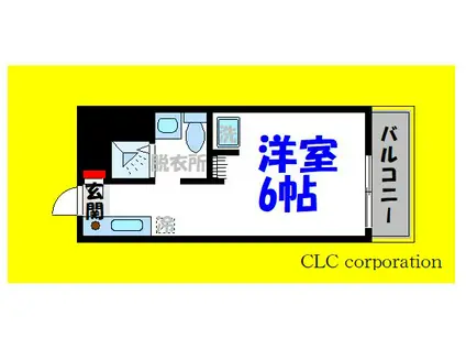 東京メトロ東西線 行徳駅 徒歩8分 4階建 築38年(1K/1階)の間取り写真