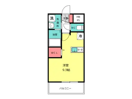 エンクレスト博多EXCEED(ワンルーム/2階)の間取り写真