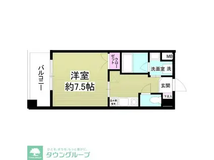 金子ビル(1K/5階)の間取り写真