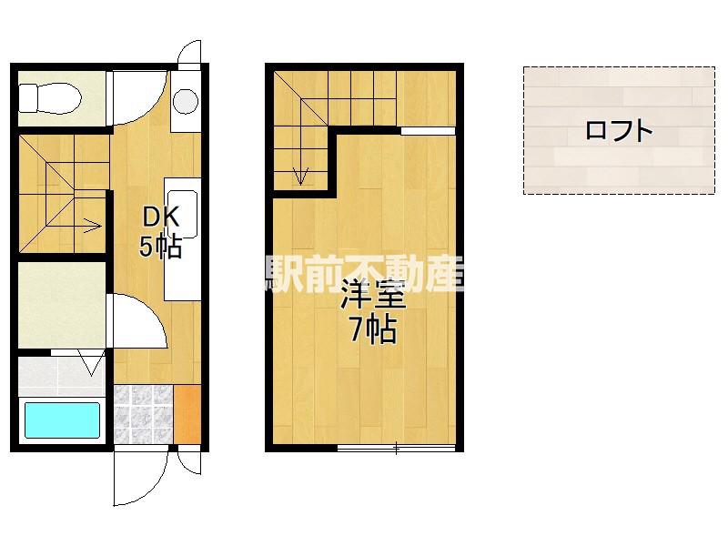 LOFT SOLALA(1SDK/1階)の間取り写真