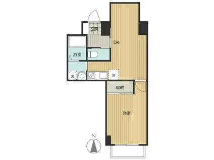 ゆめっくす出雲(1DK/3階)の間取り写真