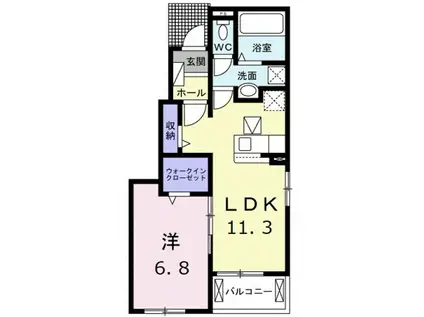 サン ウォーム III(1LDK/1階)の間取り写真