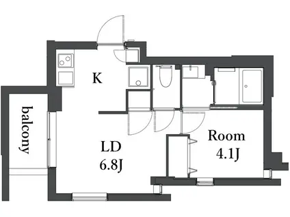 N S ONE S大森西(1LDK/1階)の間取り写真
