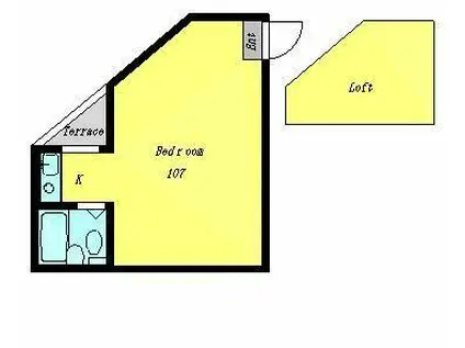 三光パレス(1K/2階)の間取り写真