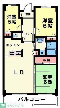 キャピタルステート(3LDK/6階)の間取り写真
